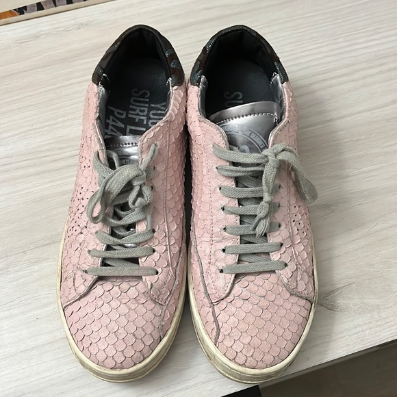 Pink crocodile p448 sneakers - Picture 1 of 3